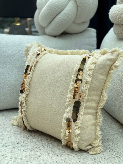 Aberto Design Funda de Cojín KET008 Beige 43 x 43 cm